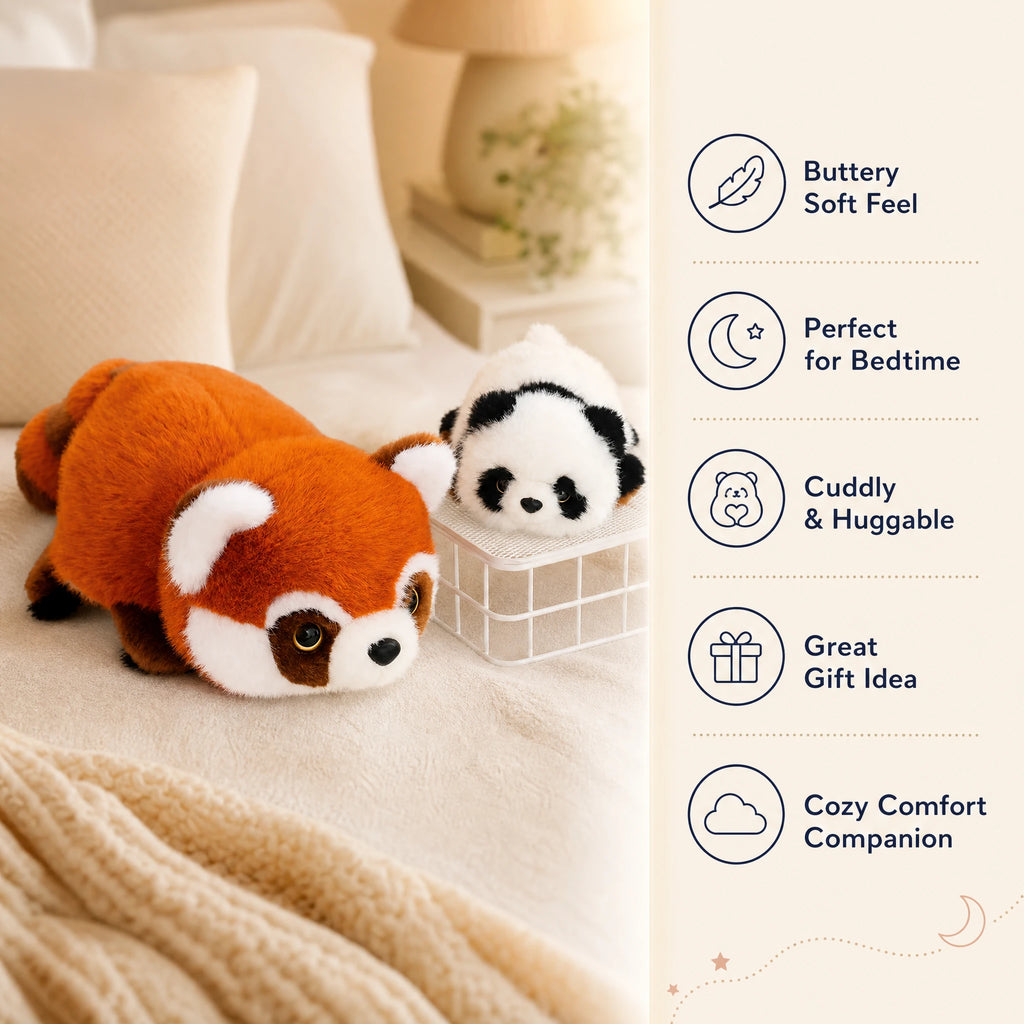 Reversible Plush Toy, Red Panda to Panda - Bénéfices produit
