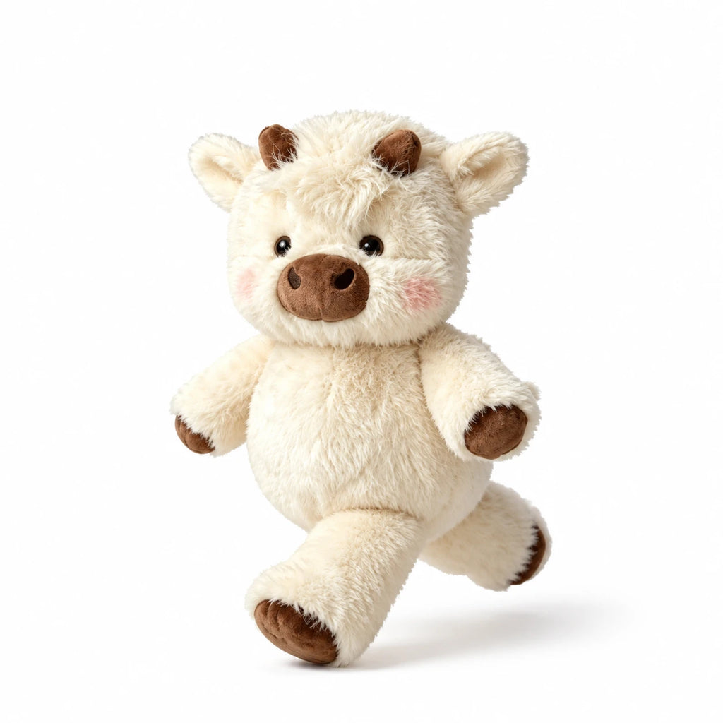 Running Cow Plush - Interactive Soft Toy with Moving Legs - Beige / 17.5in / 45cm · Beige / 23.5in / 60cm