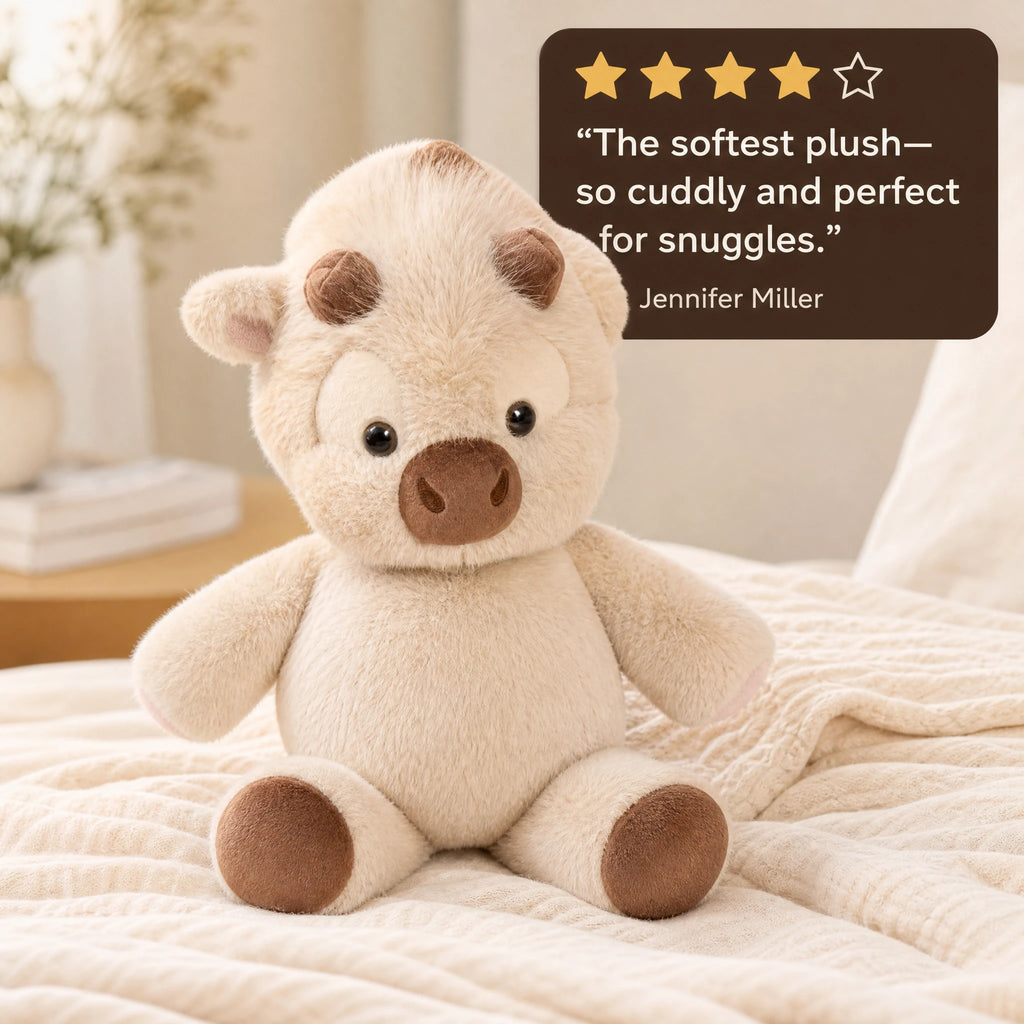 Running Cow Plush - Interactive Soft Toy with Moving Legs - Image témoignage