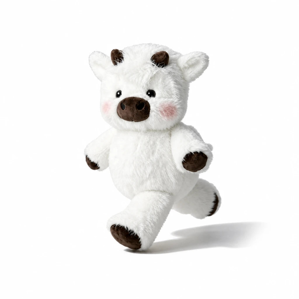 Running Cow Plush - Interactive Soft Toy with Moving Legs - White / 17.5in / 45cm · White / 23.5in / 60cm