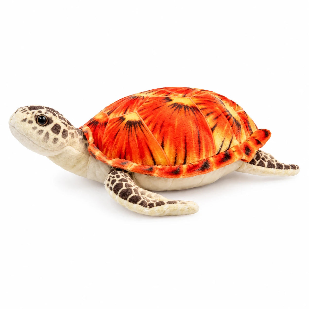 Sea Turtle Plush with Realistic Shell Pattern - Red / 14in / 35cm … (3 tailles)