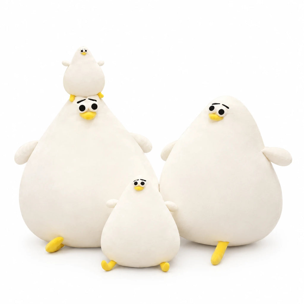 Seagull Plush Toy with Chubby Rounded Design - 10in / 25cm … (4 tailles)