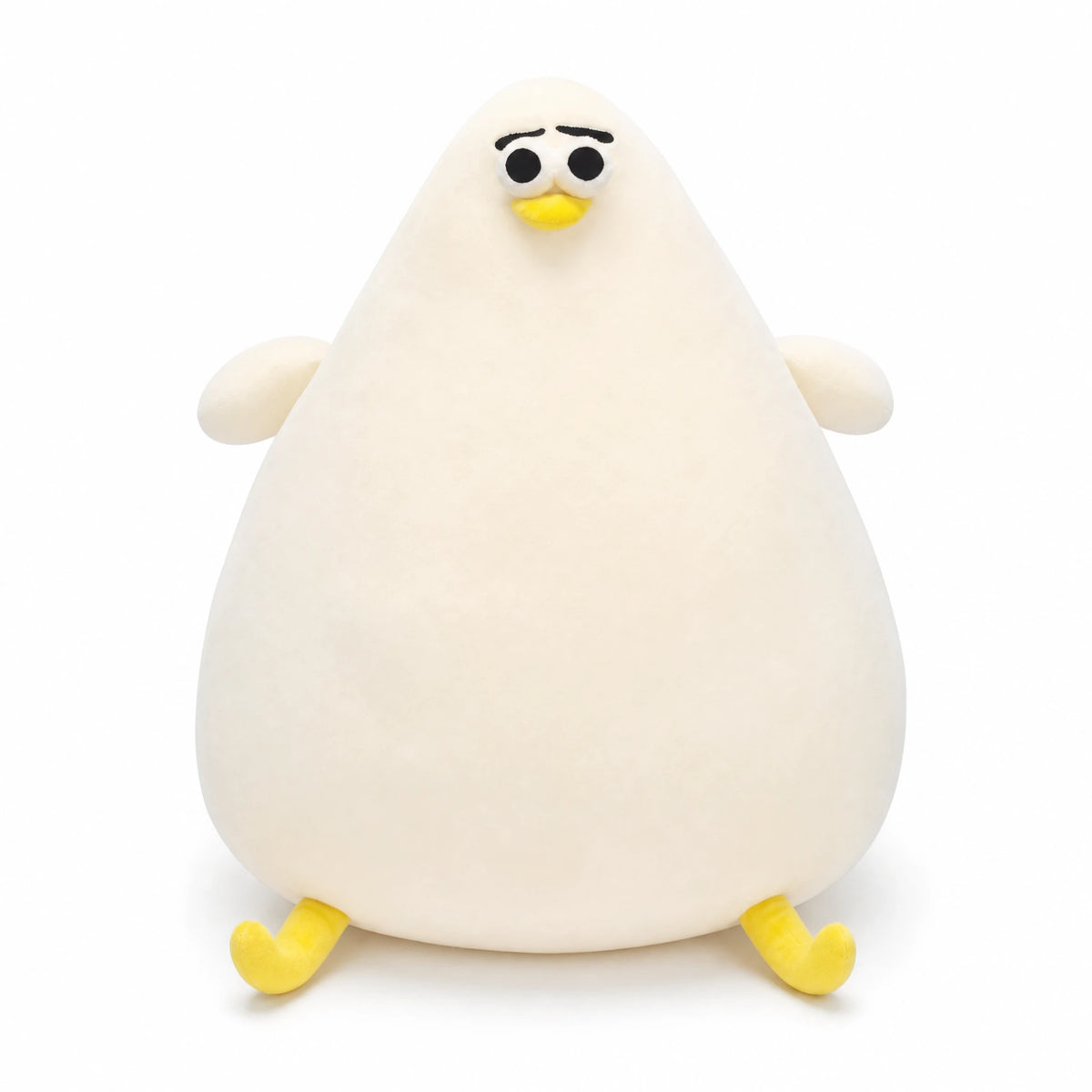 Seagull Plush Toy with Chubby Rounded Design - Fond blanc