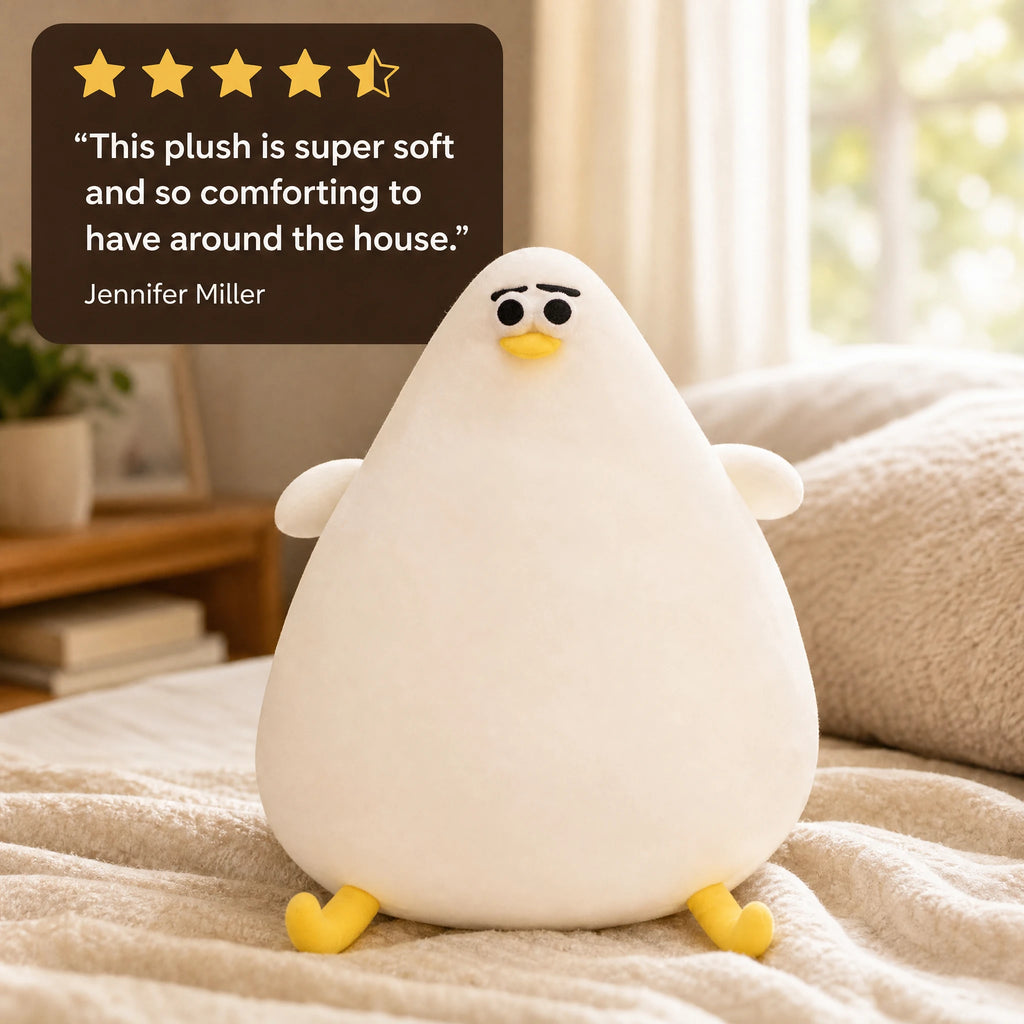 Seagull Plush Toy with Chubby Rounded Design - Image témoignage