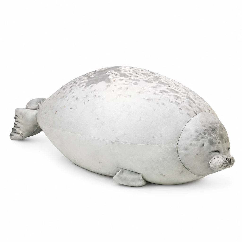 Seal Plush Pillow with Realistic Spotted Design - 8in / 20cm / White … (5 tailles)