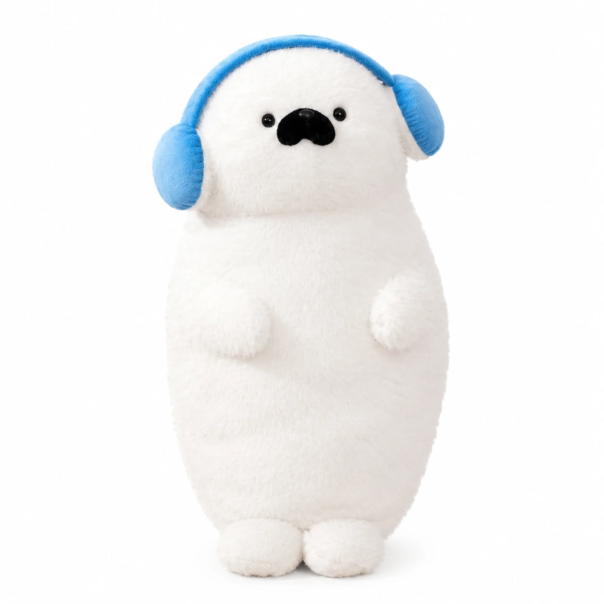 Seal Plush Toy in Brown, Gray, and White - White 2 (70cm / 27.5in)