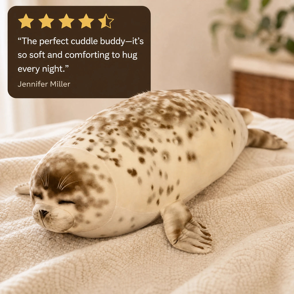 Seal Plush XXL with Realistic Details and Soft Filling - Image témoignage