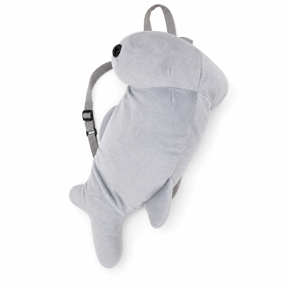 Shark Plush Backpack with Hammerhead Character Design - Fond blanc