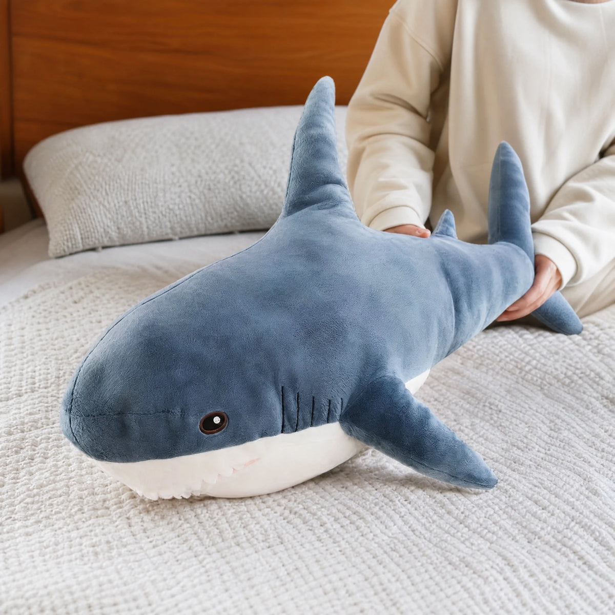Shark Plush with Blue and White Realistic Design - Utilisation du produit