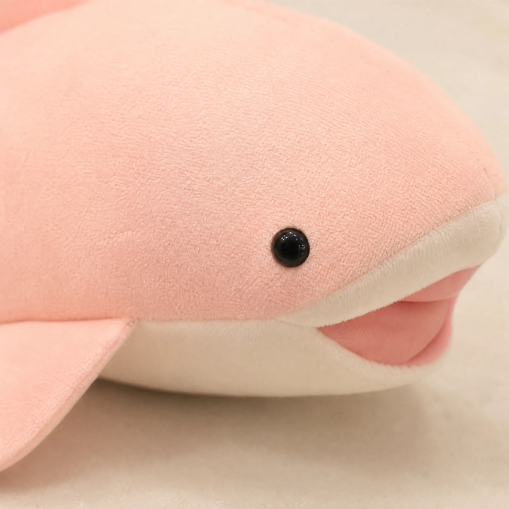 Shark Stuffed Animal with Open Mouth and Fins – Pink - Détail matière