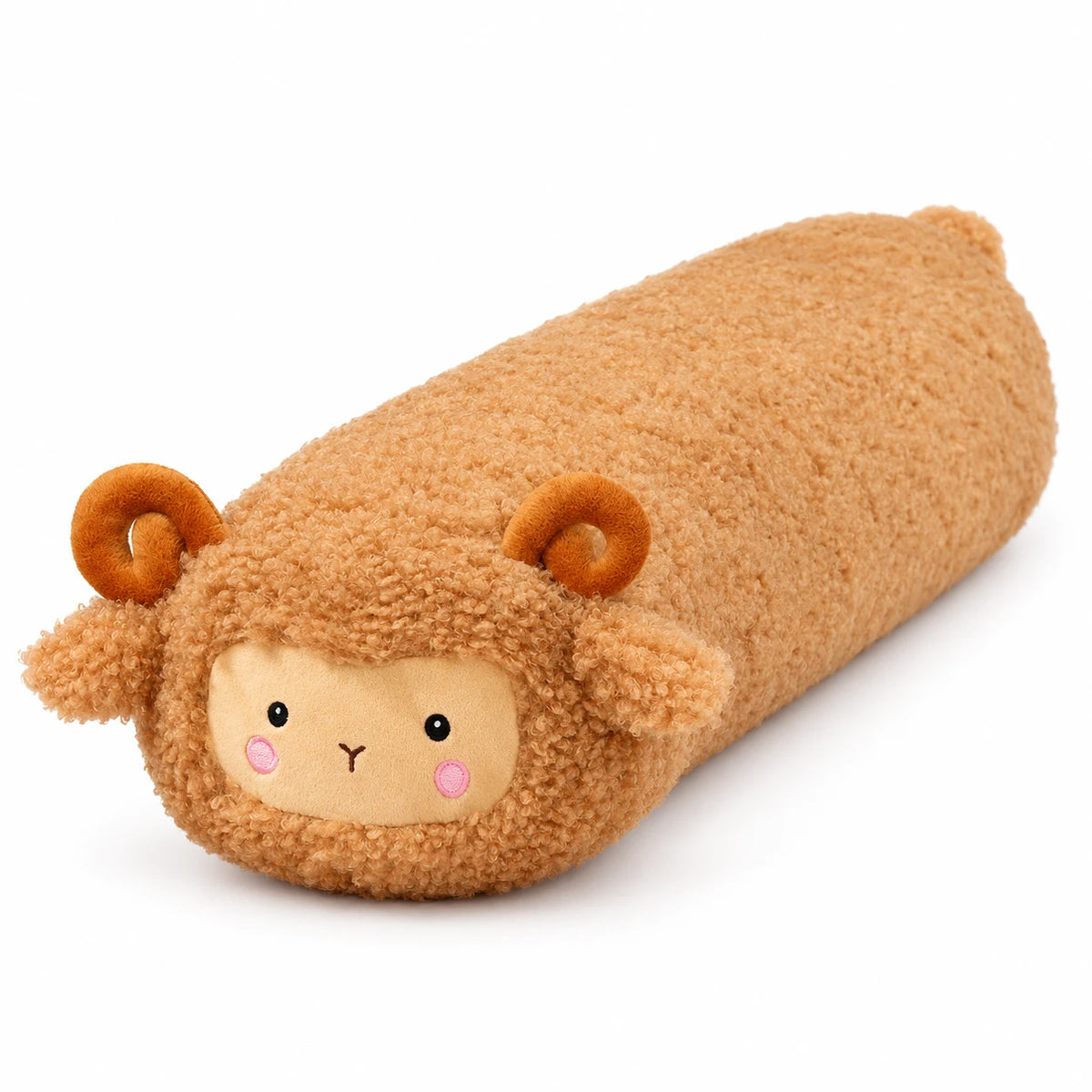 Sheep Body Pillow with Curled Horns and Soft Fleece - 31in / 80cm / Brown … (3 tailles)