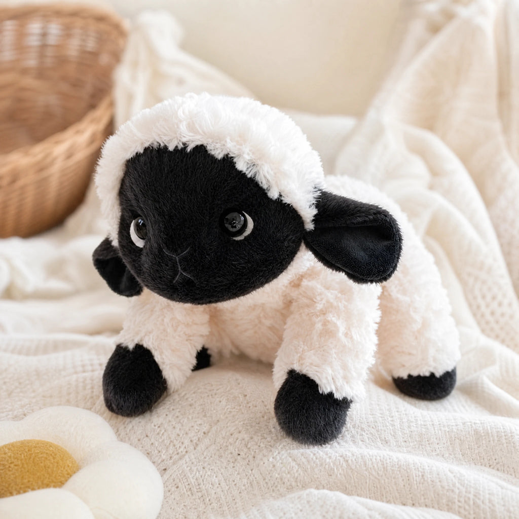 Sheep Plush with Black Face and Soft Curly Fleece - Utilisation du produit