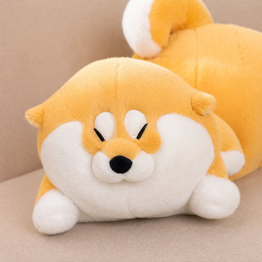 Shiba Inu Dog Plush in Three Playful Poses - Détail matière