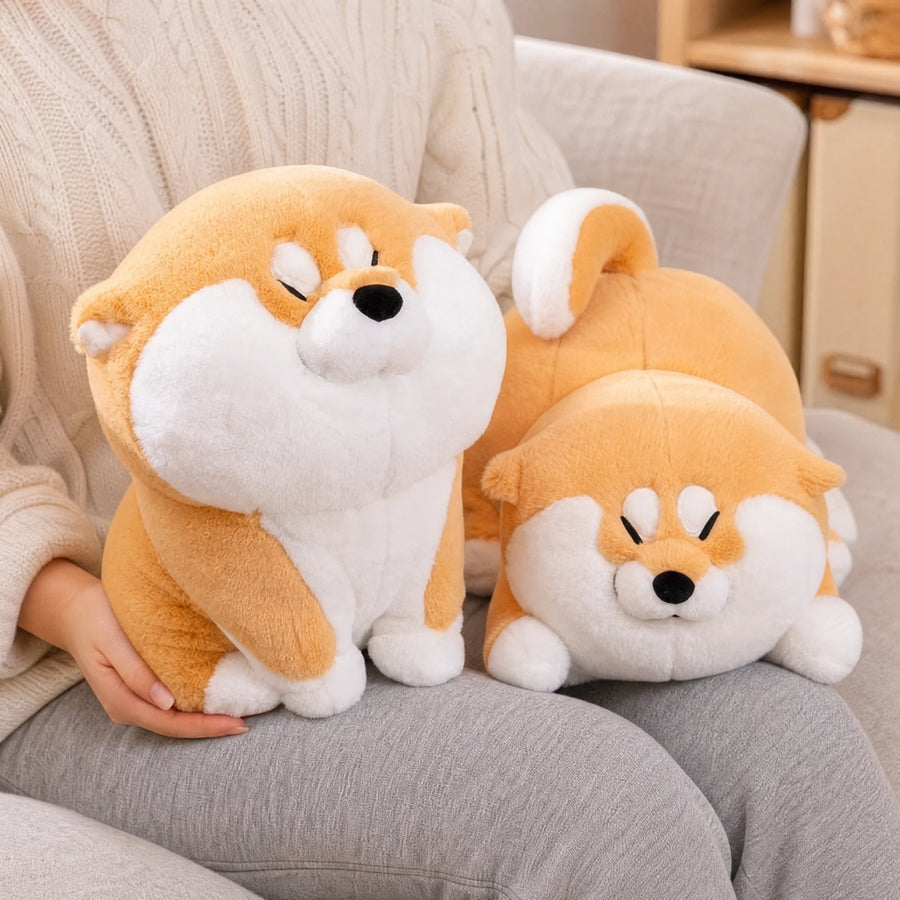 Shiba Inu Dog Plush in Three Playful Poses - Utilisation du produit