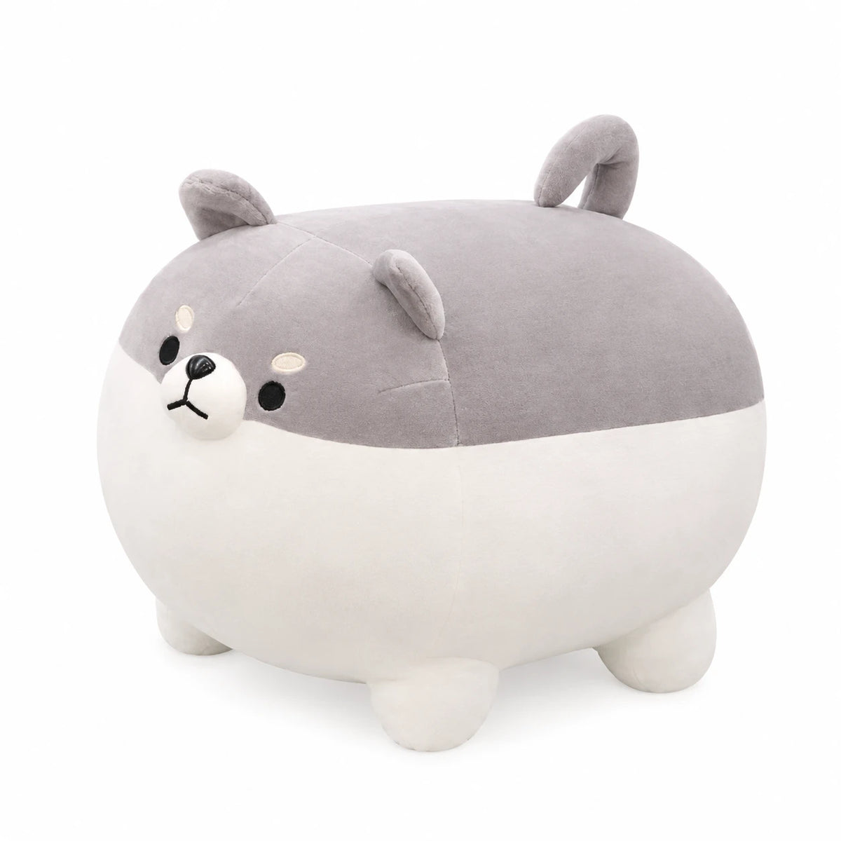 Shiba Inu Plush Pillow in Soft Cotton Fabric - 19.5in / 50cm / Gray … (3 tailles)