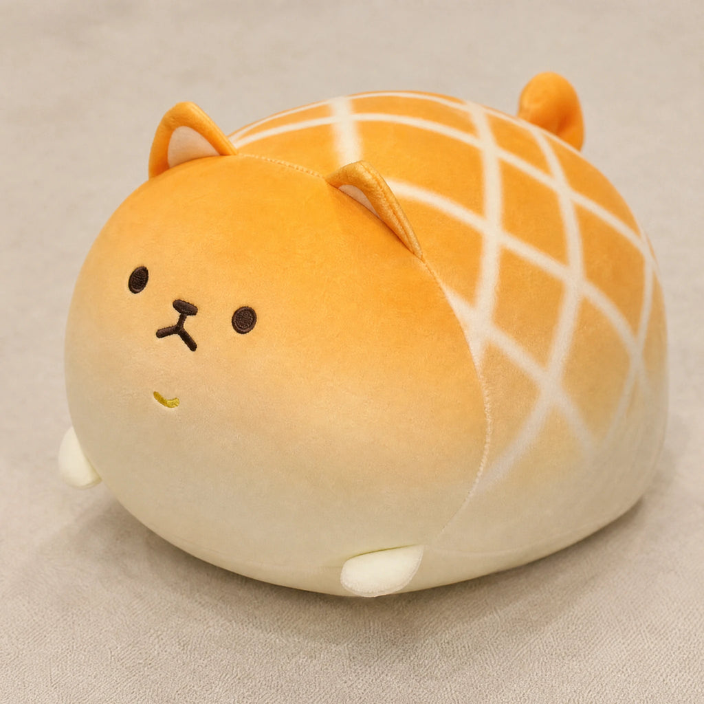 Shiba Inu Plush Shaped Like a Pineapple Bun - Détail matière