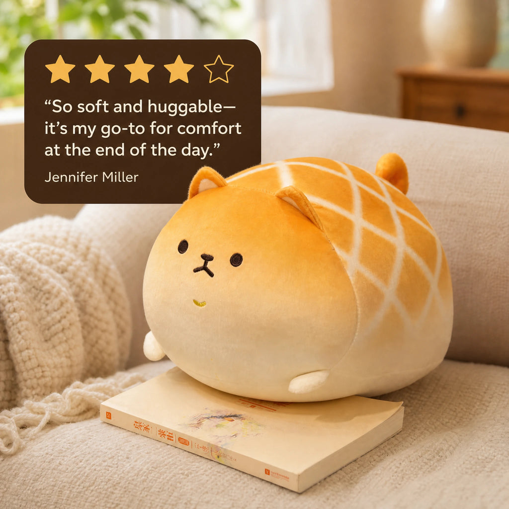 Shiba Inu Plush Shaped Like a Pineapple Bun - Image témoignage