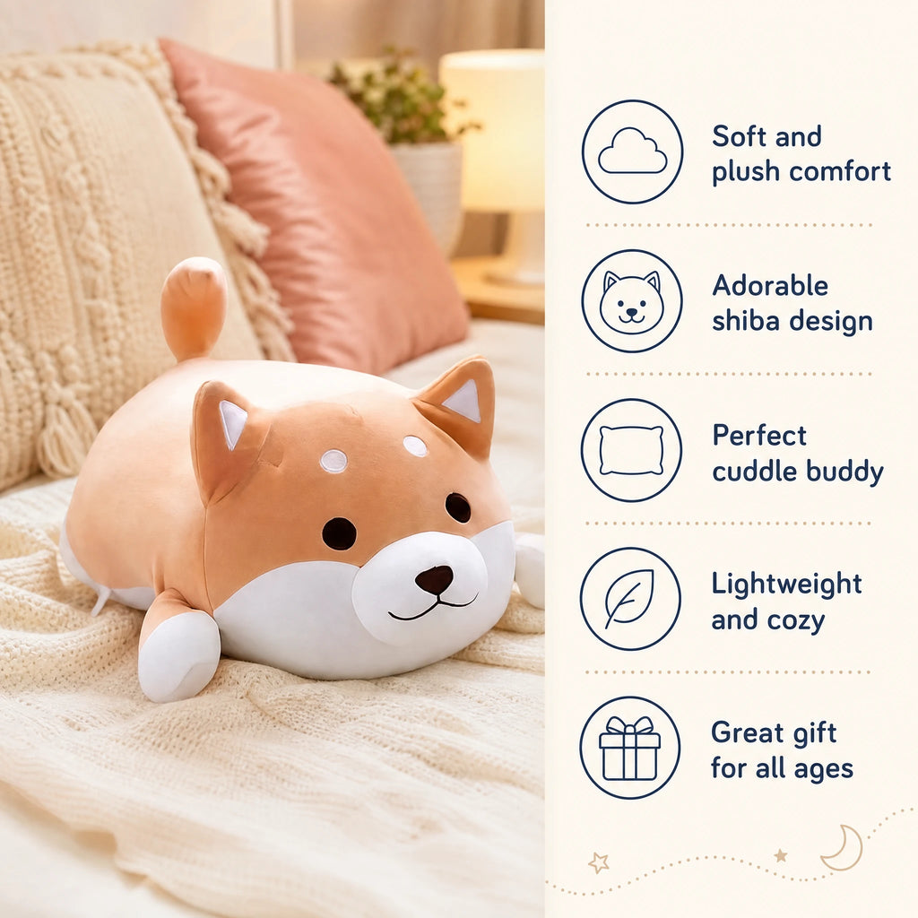 Shiba Inu Plush with Round Chubby Shape and Soft Fill - Bénéfices produit