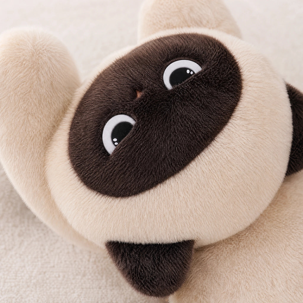 Siamese Cat Plush – Soft Oversized Cuddle Companion - Détail matière