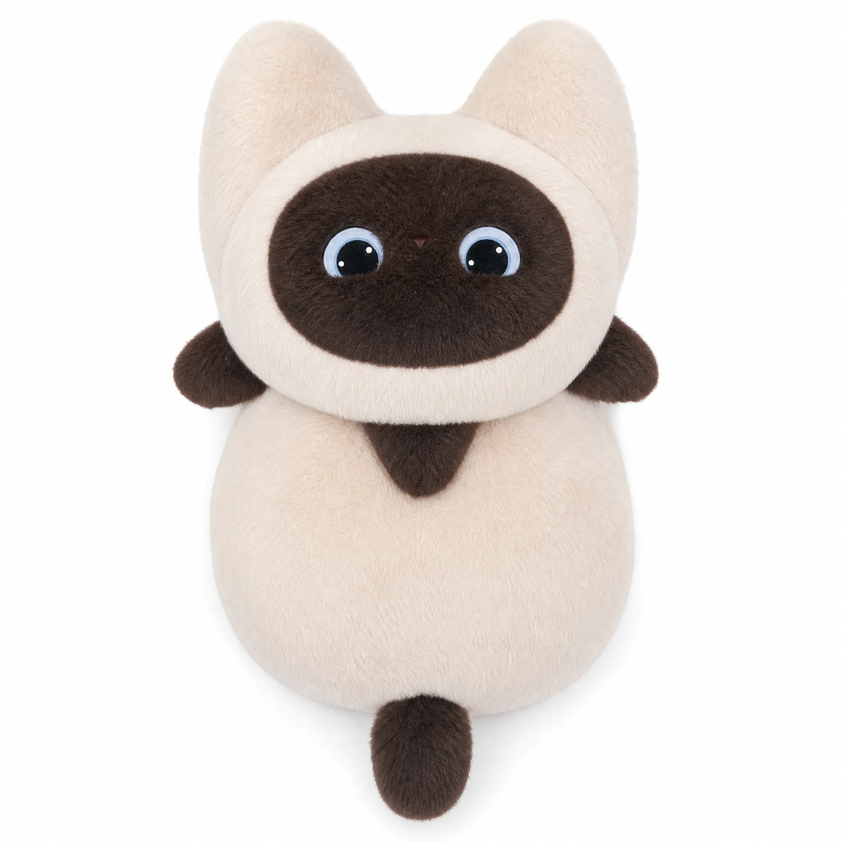 Siamese Cat Plush – Soft Oversized Cuddle Companion - Fond blanc