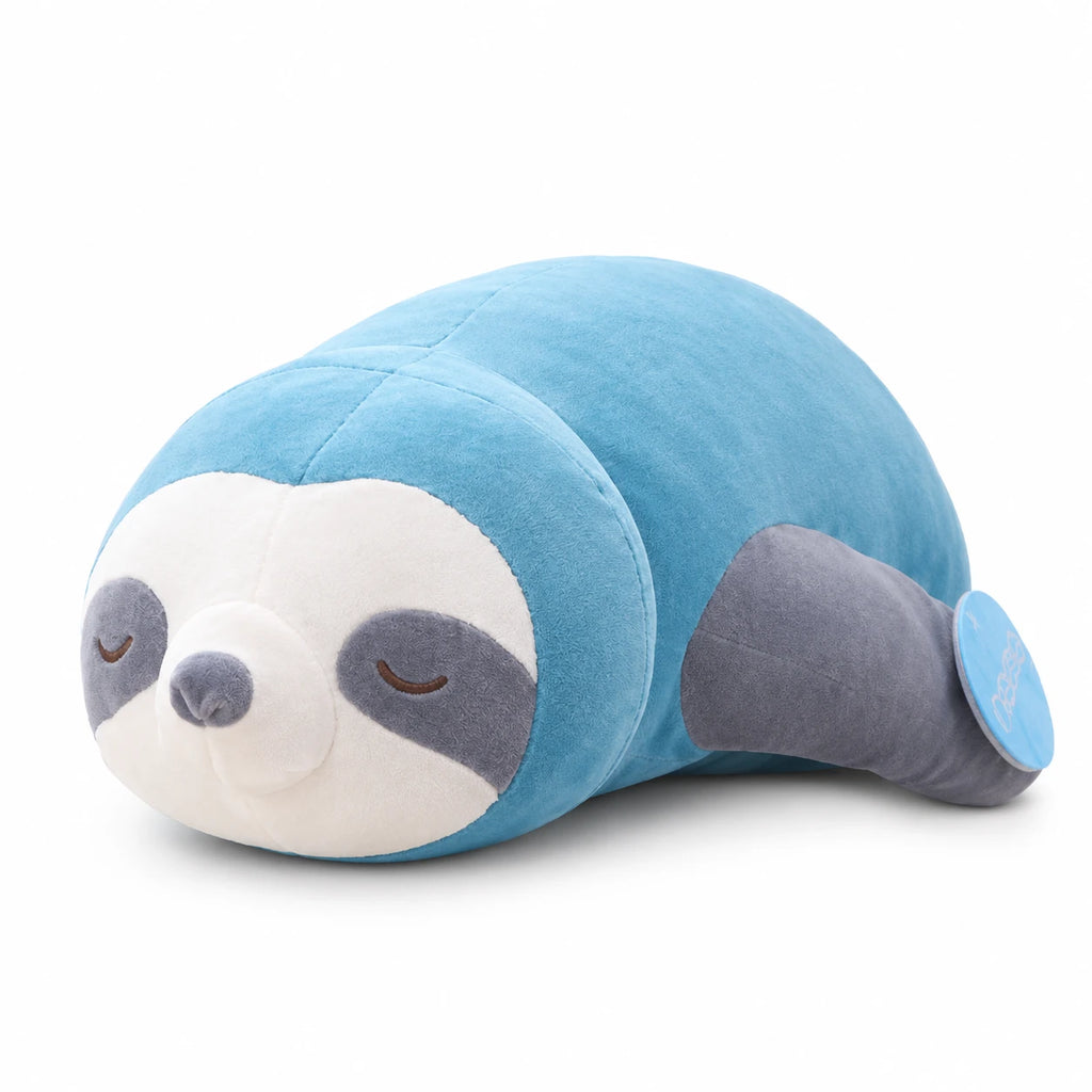 Sloth Plush Toy in Relaxed Sleeping Position - Blue / 23in / 60cm … (3 tailles)