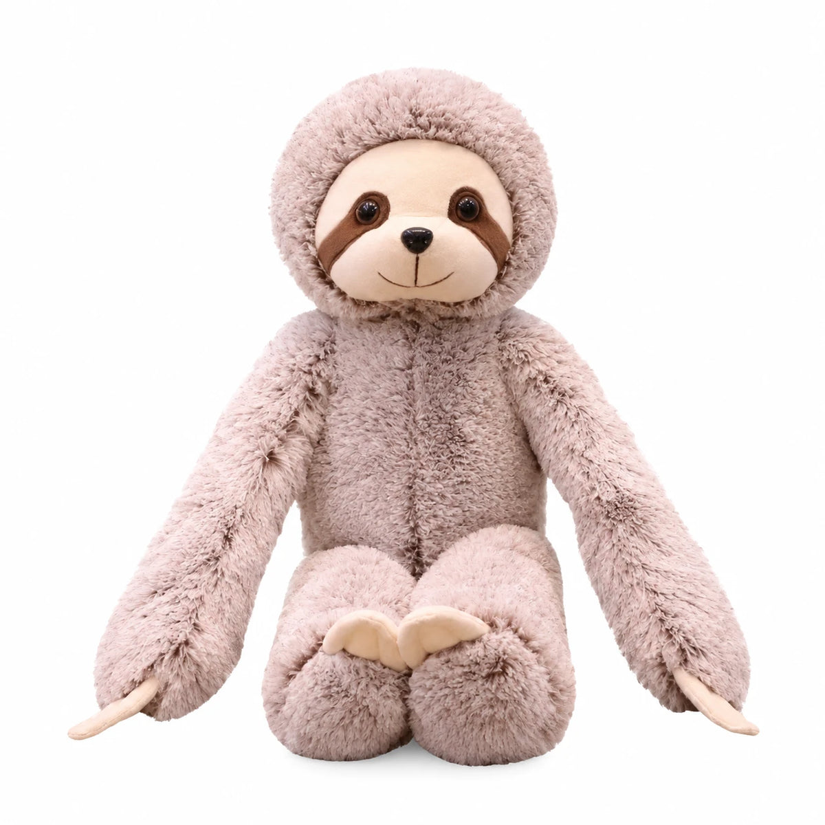 Sloth Plush with Long Hugging Arms in Soft Brown Fur - 19.5in / 50cm · 27.5in / 70cm