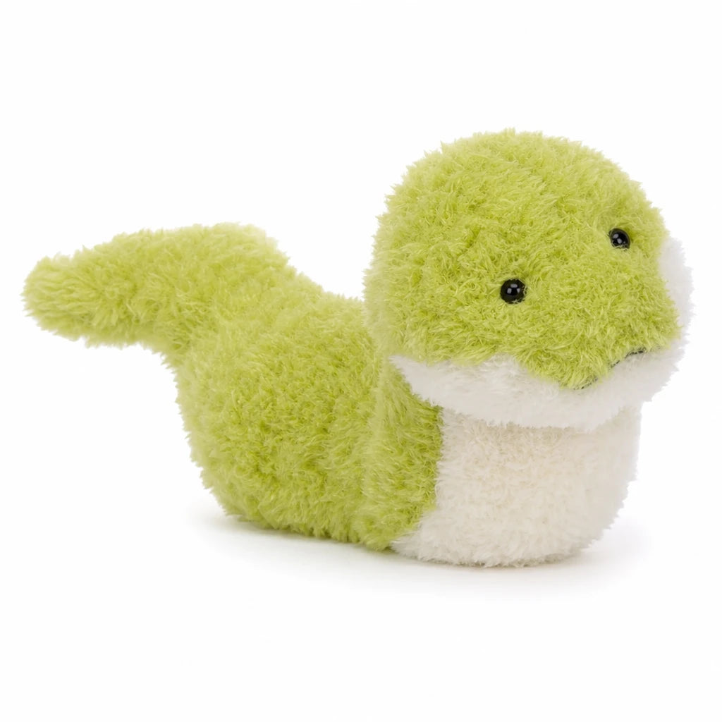 Snake Plush - Soft Green Fluffy Stuffed Animal - 10in / 25cm · 16in / 43cm