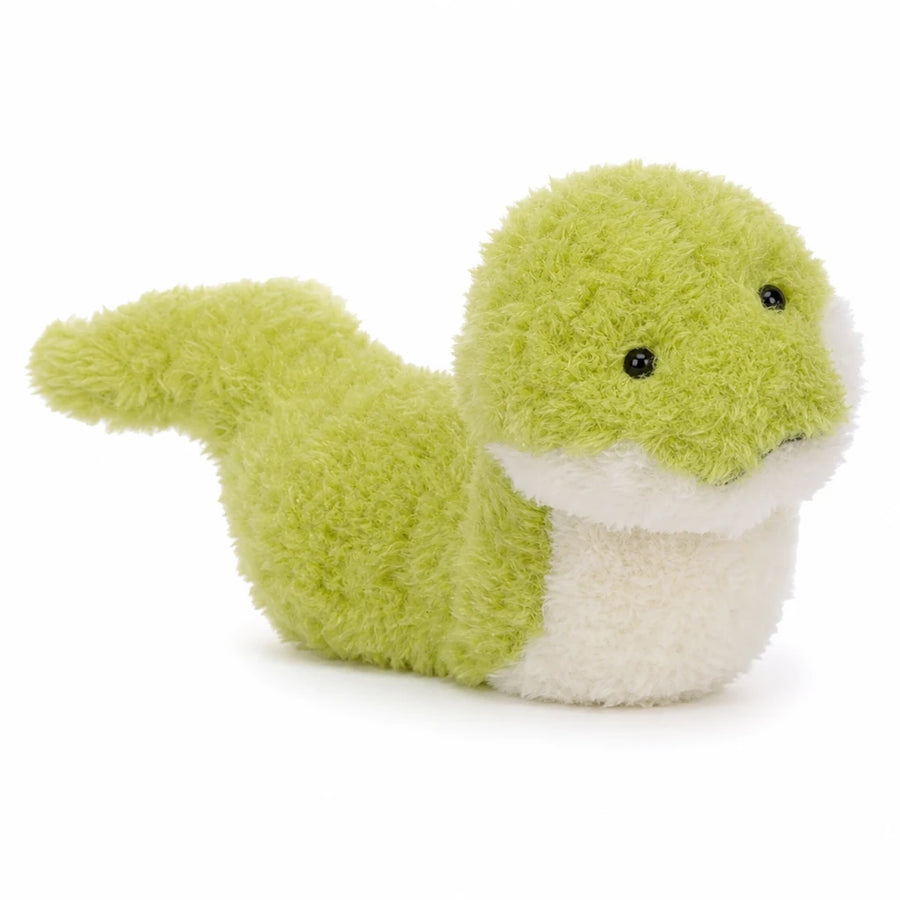 Snake Plush - Soft Green Fluffy Stuffed Animal - 10in / 25cm · 16in / 43cm