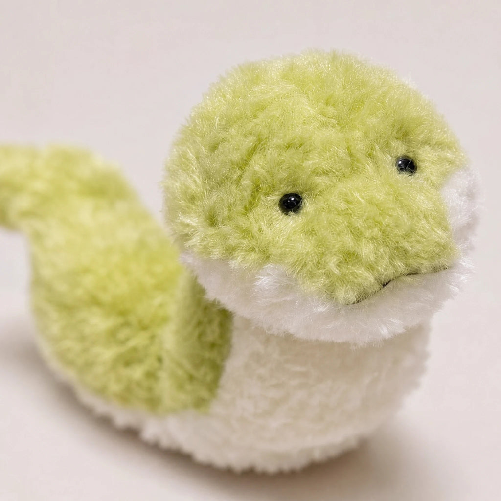 Snake Plush - Soft Green Fluffy Stuffed Animal - Détail matière