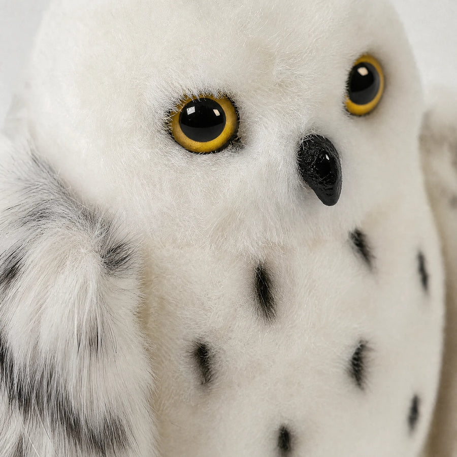 Snowy Owl Plush with Realistic Feather Details - Détail matière