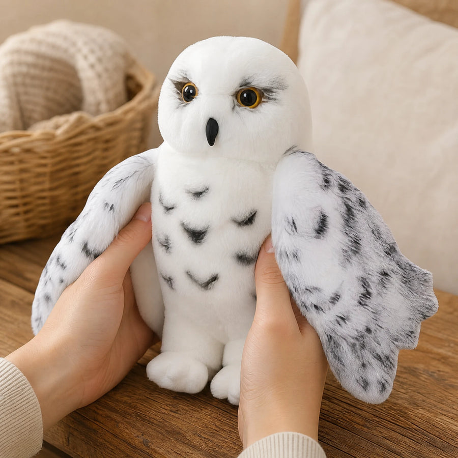 Snowy Owl Plush with Realistic White Feathers - Utilisation du produit