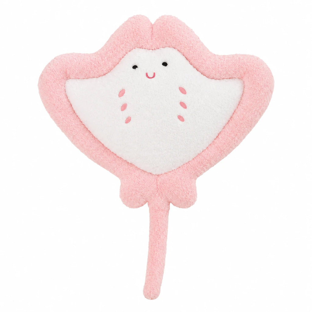 Stingray Plush with Soft Pastel Design and Long Tail - Pink / 19.5in / 50cm … (5 tailles)