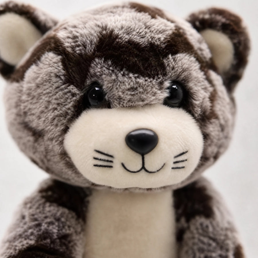 Striped Cat Plush with Long Soft Legs - Détail matière