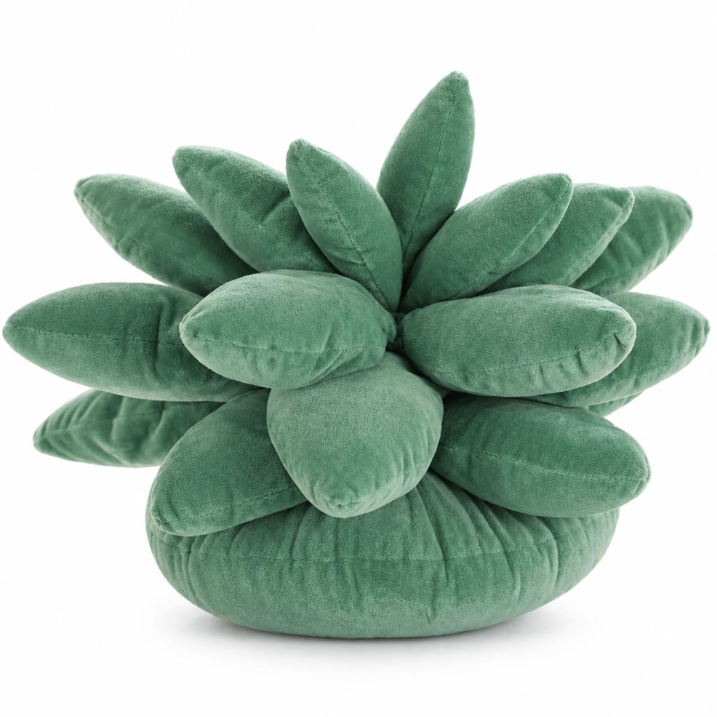 Succulent Plush Pillow in Mint Green with 3D Petals - Dark Green / 10in / 25cm … (2 tailles)