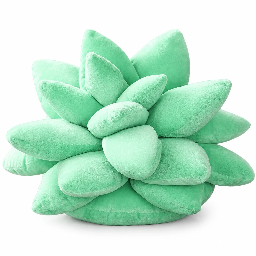 Succulent Plush Pillow in Mint Green with 3D Petals - Light Green / 10in / 25cm … (2 tailles)