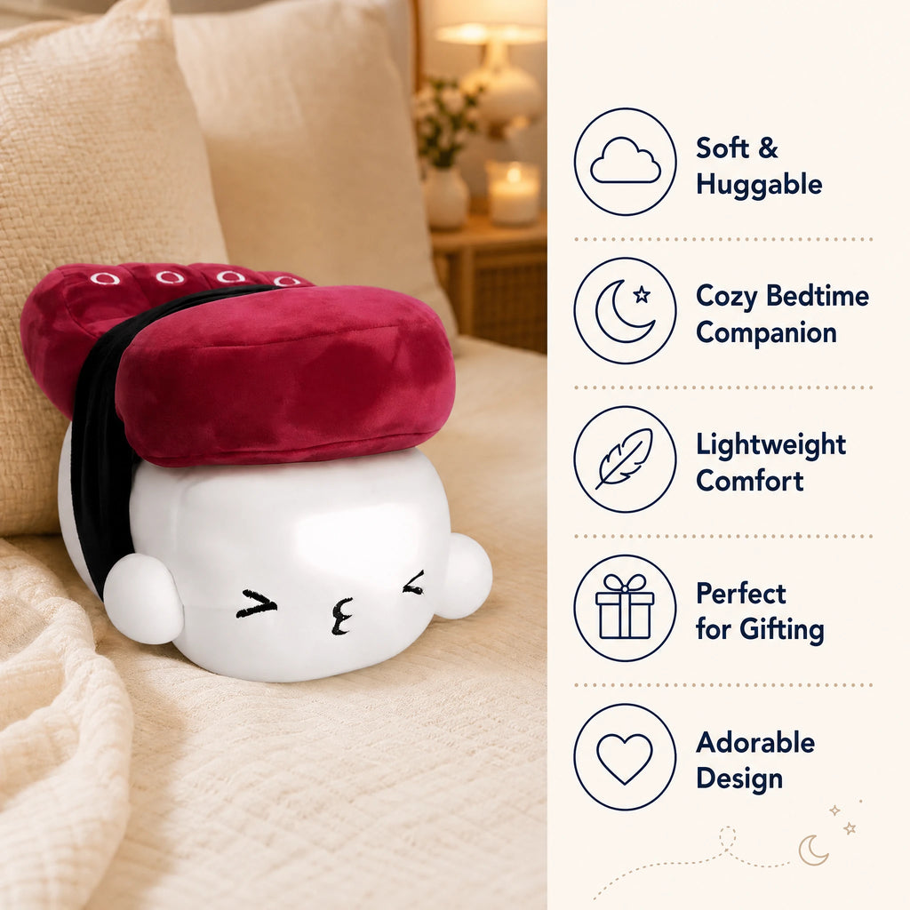 Sushi Plush Pillow with Squid Character Design - Bénéfices produit