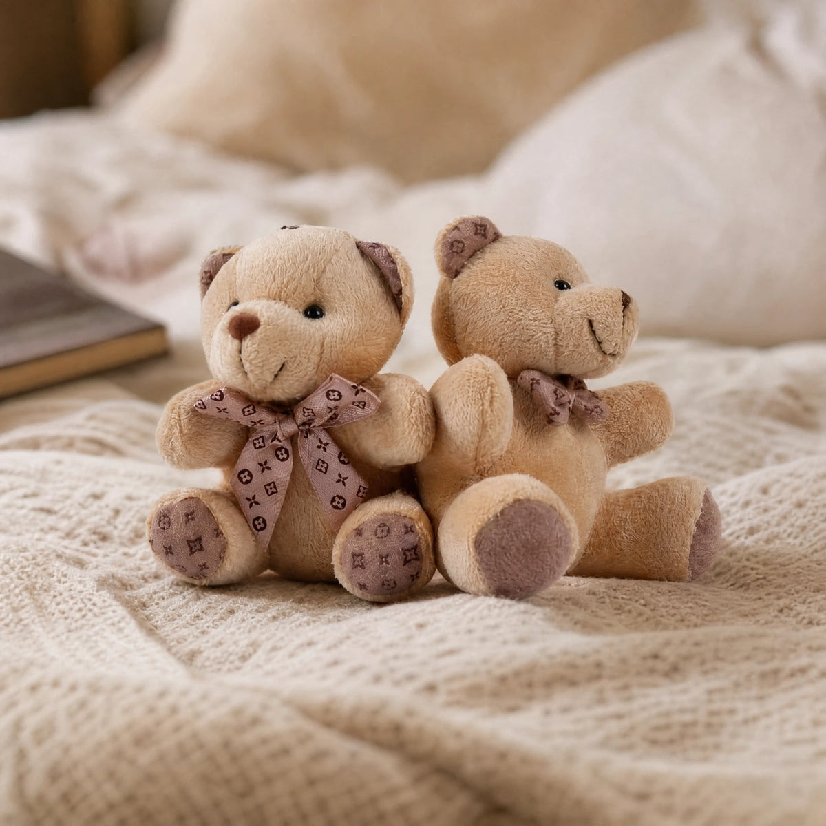 Teddy Bear Keychain – Soft Brown Plush with Ribbon - Utilisation du produit