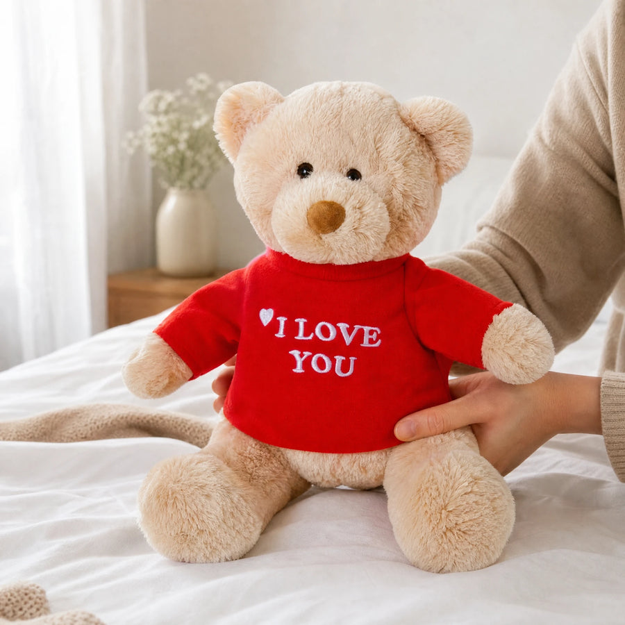 Teddy Bear Plush with I Love You Red Shirt - Utilisation du produit