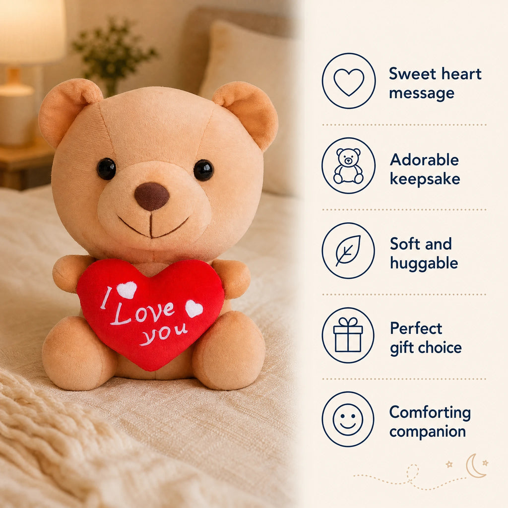 Teddy Bear with Heart and I Love You Message - Bénéfices produit