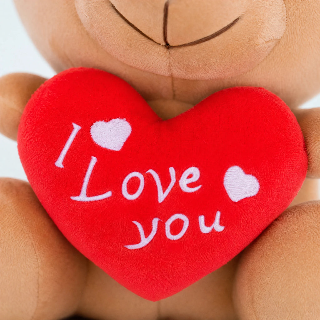 Teddy Bear with Heart and I Love You Message - Détail matière