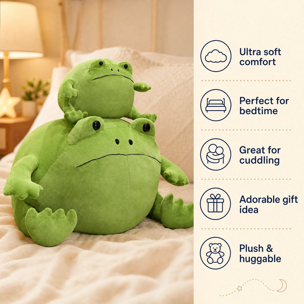 Toad Plush - Round Bean-Shaped Huggable Stuffed Animal - Bénéfices produit