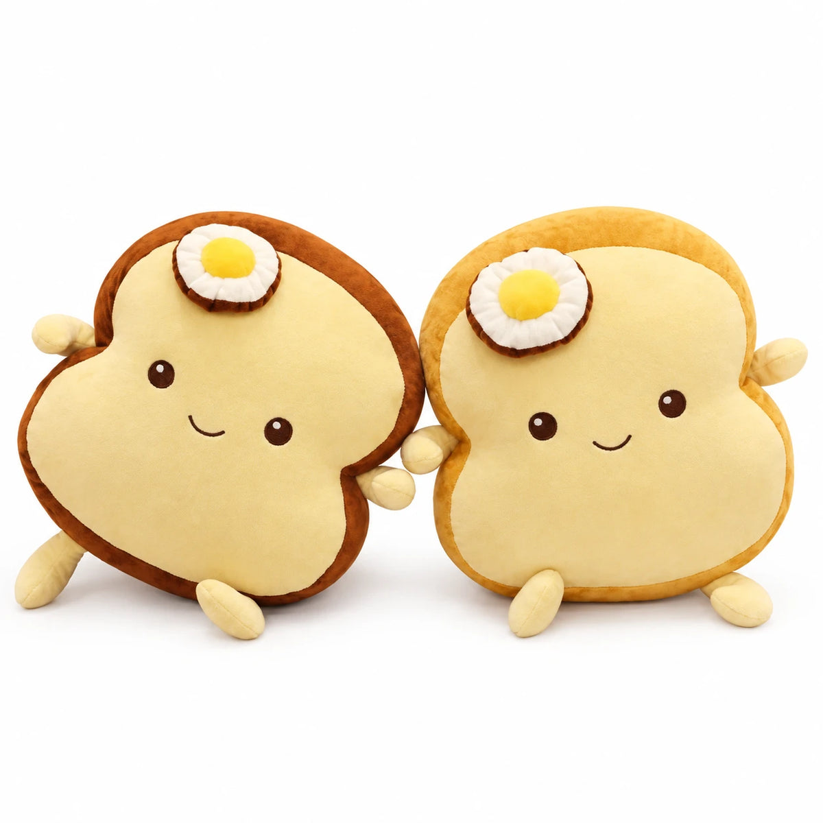 Toast Plush Pillow with Fried Egg Character Design - Couple / 10in / 25cm … (3 tailles)