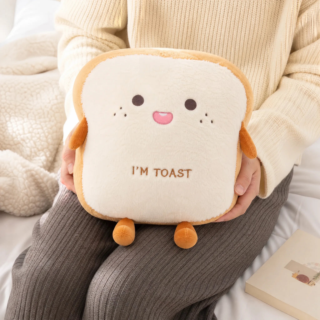 Toast Plush with Soft Fabric and Reversible Expressions - Utilisation du produit