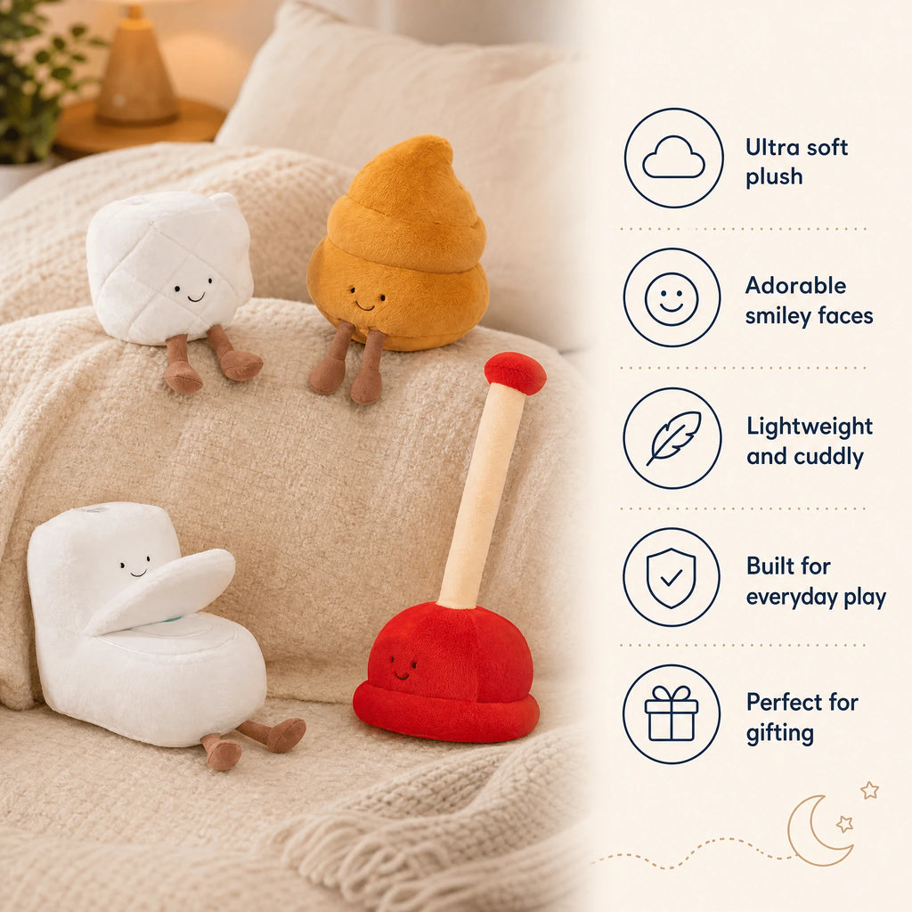 Toilet Plush Toy Collection with Smiling Characters - Bénéfices produit
