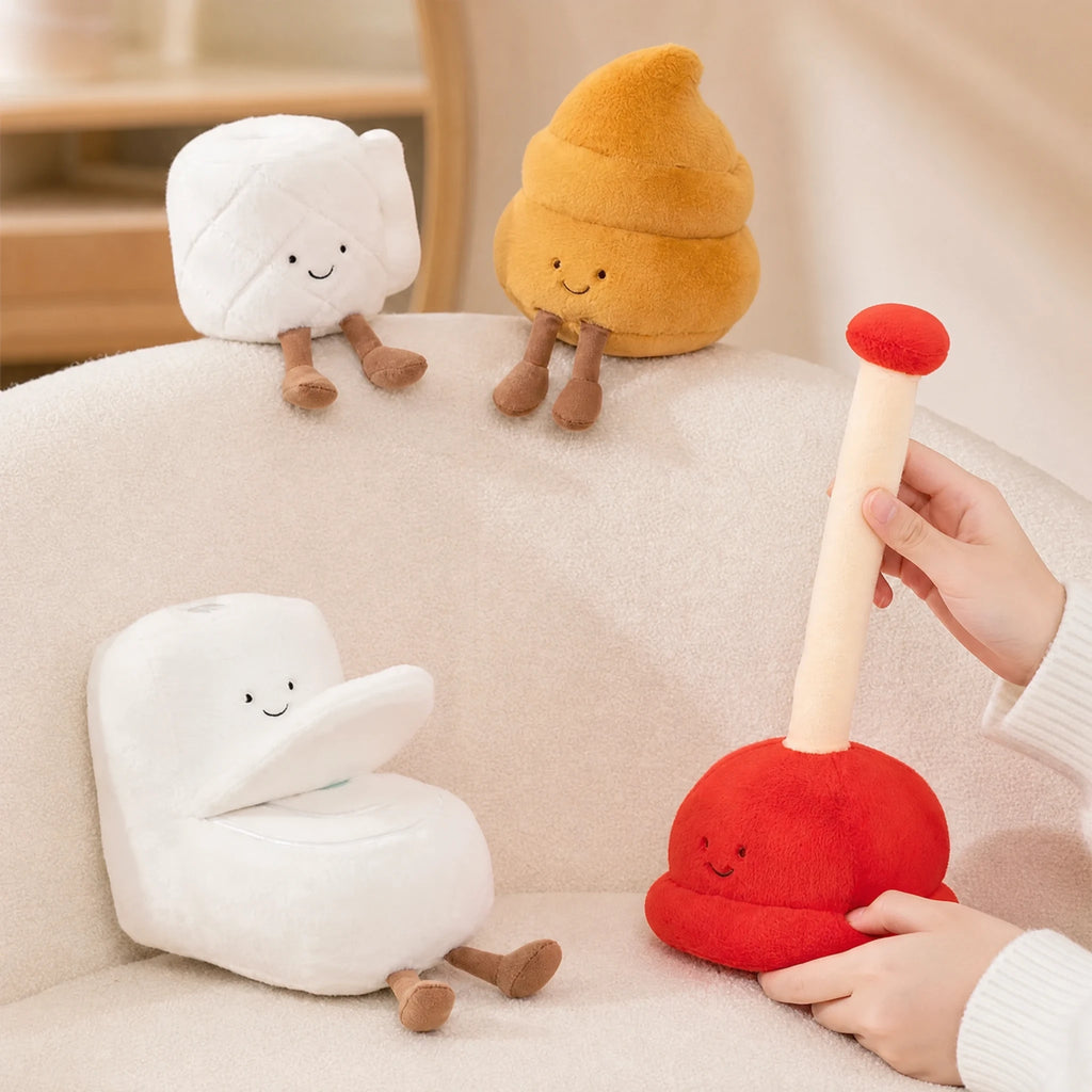 Toilet Plush Toy Collection with Smiling Characters - Utilisation du produit