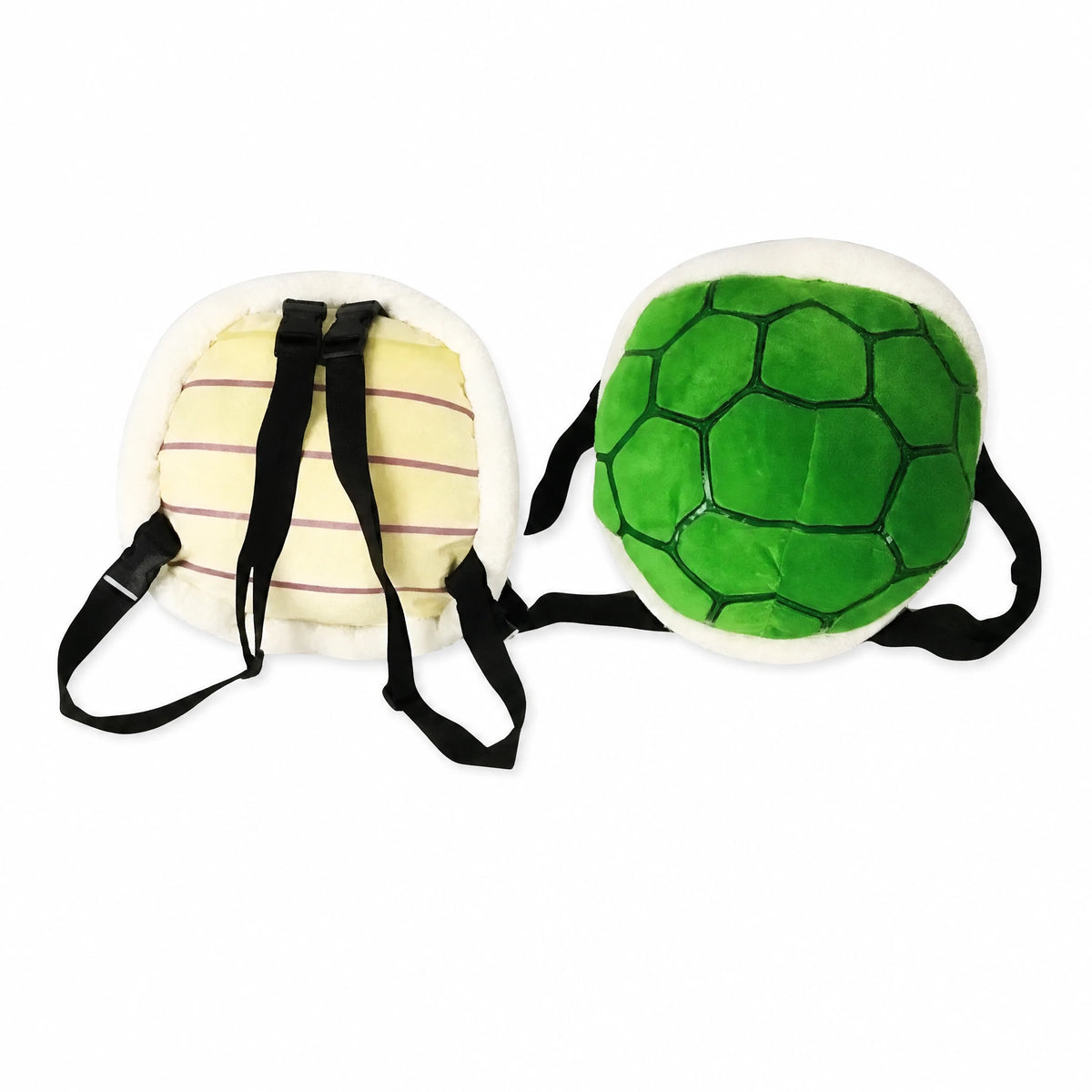 Turtle Plush Backpack with Shell Design and Straps - Fond blanc