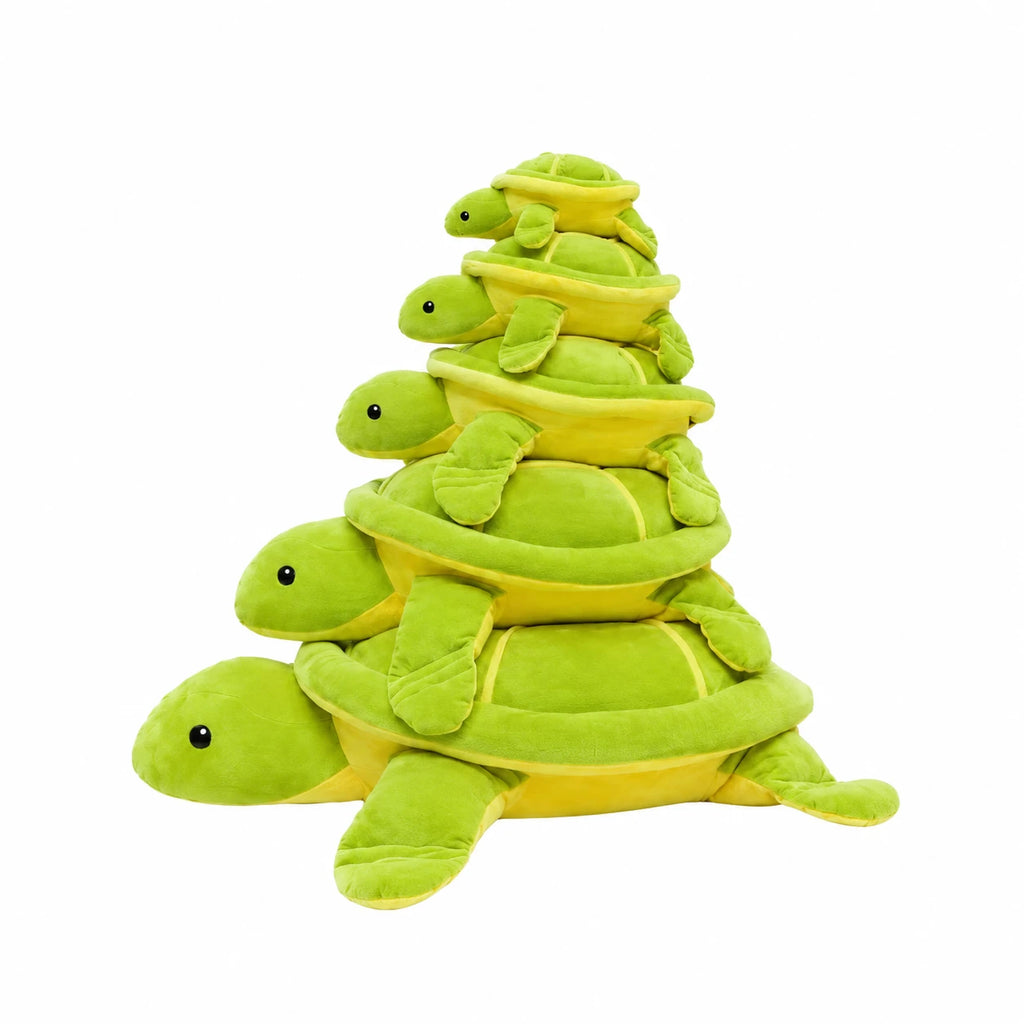 Turtle Plush Cushion with Five Stackable Sizes - 11in / 28cm … (4 tailles)