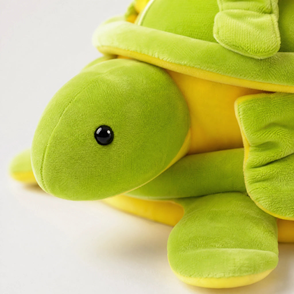 Turtle Plush Cushion with Five Stackable Sizes - Détail matière