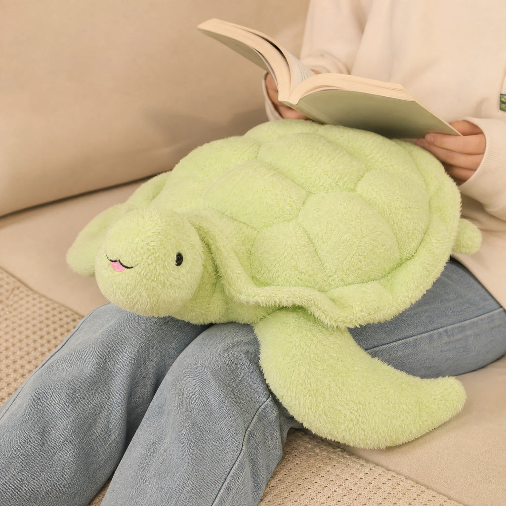 Turtle Plush, Giant Fluffy Soft Cushion with Cheerful Face - Utilisation du produit