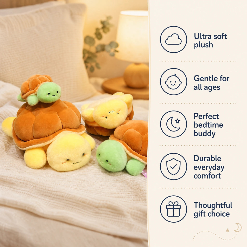 Turtle Plush - Soft Mochi-Style Cuddle Companion - Bénéfices produit